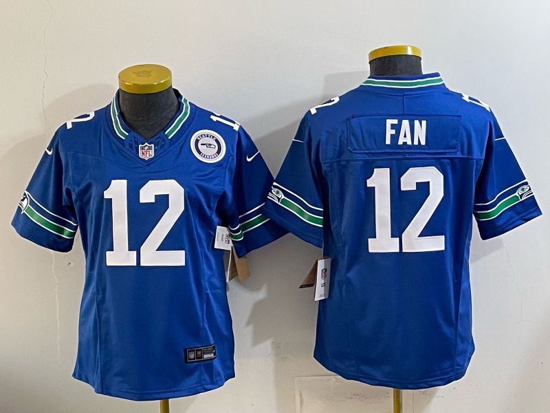 Youth 2026 Seattle Seahawks #12 Fan Blue 3th generations Nike Limited NFL Jersey style 001